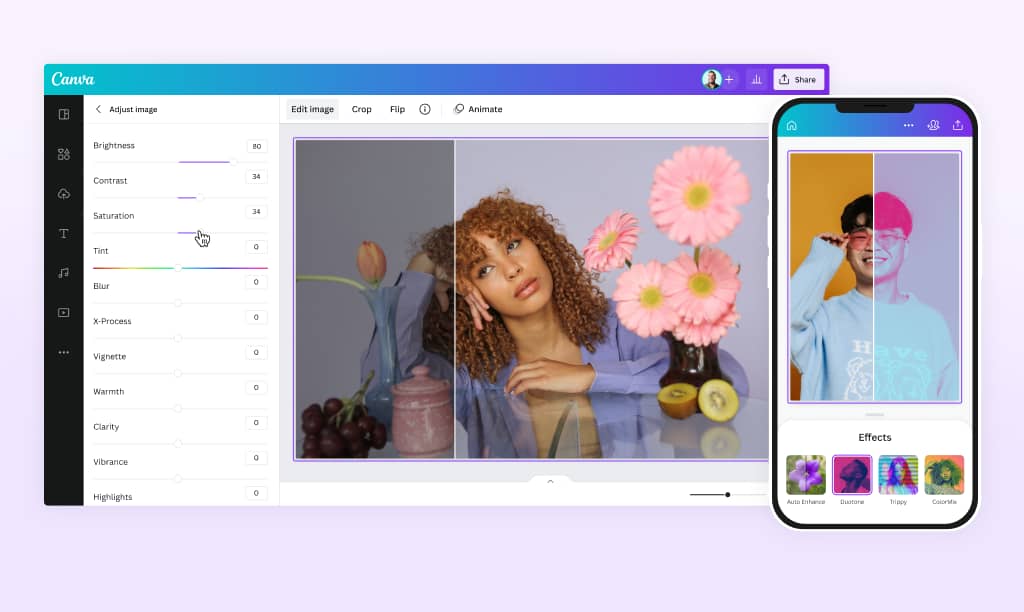 Canva là 7 phần mềm chụp ảnh bán hàng tuyệt vời